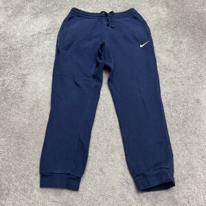 Nike Jogger Sweatpants Mens Large Blue Gusset Crotch Elastic Waist Active Casual
